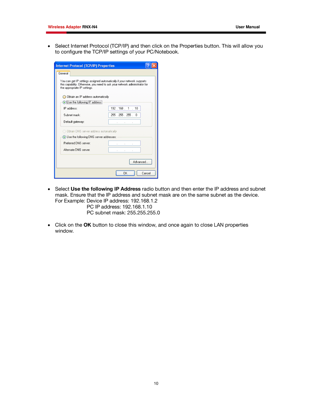 Rosewill user manual Wireless Adapter RNX-N4 