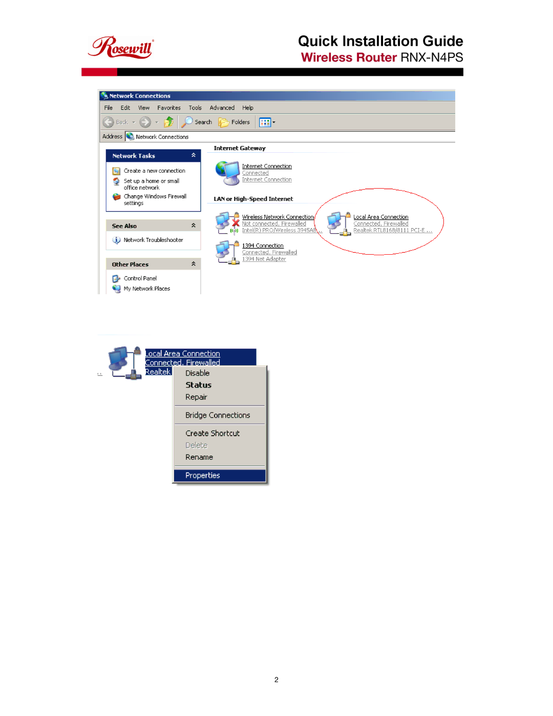 Rosewill RNX-N4PS manual Quick Installation Guide 