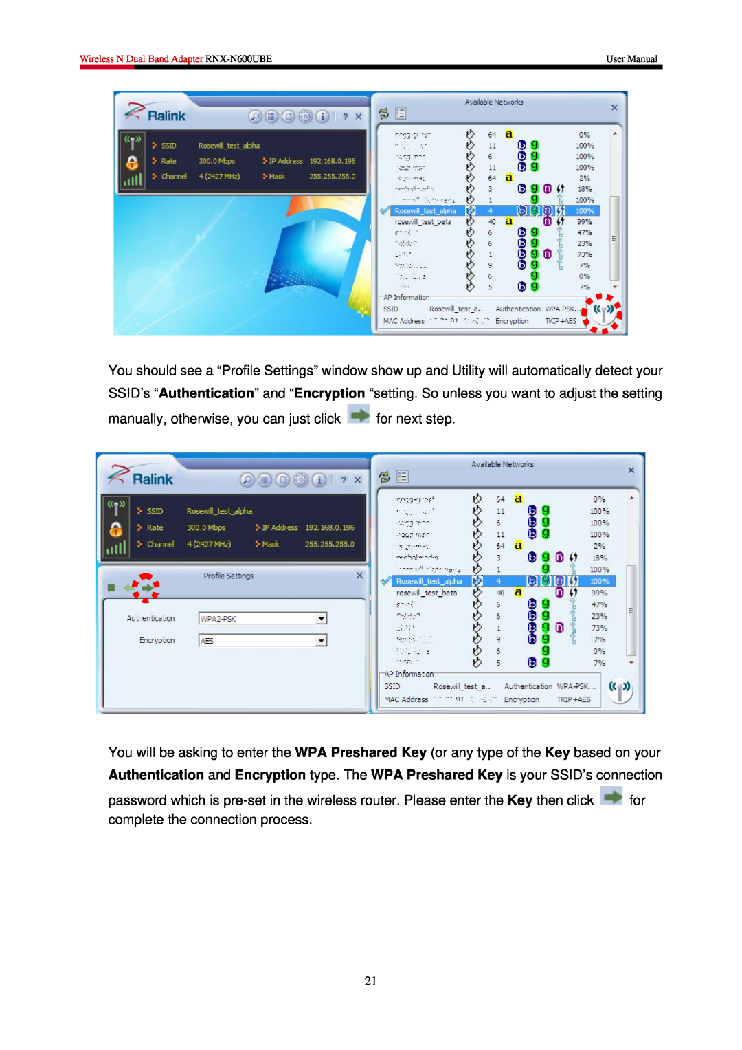 Rosewill RNX-N600UBE user manual manually, otherwise, you can just click for next step 