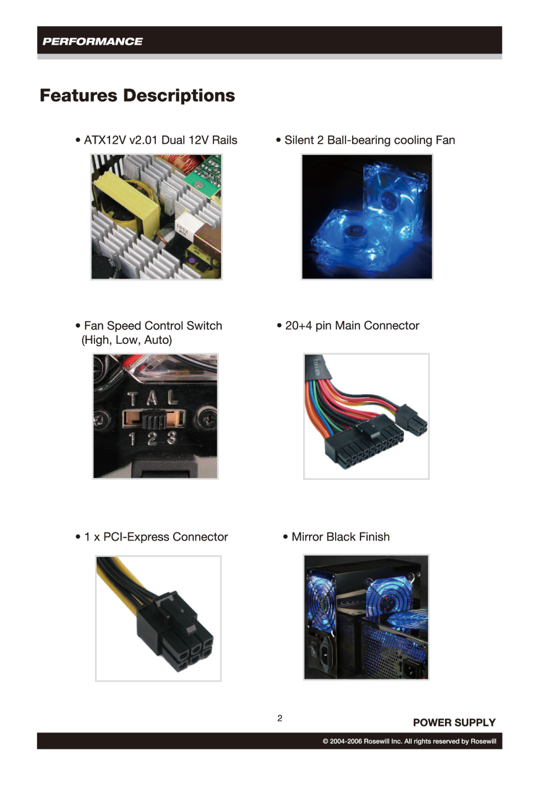 Rosewill RP500-2-S, RP550-2-S user manual 