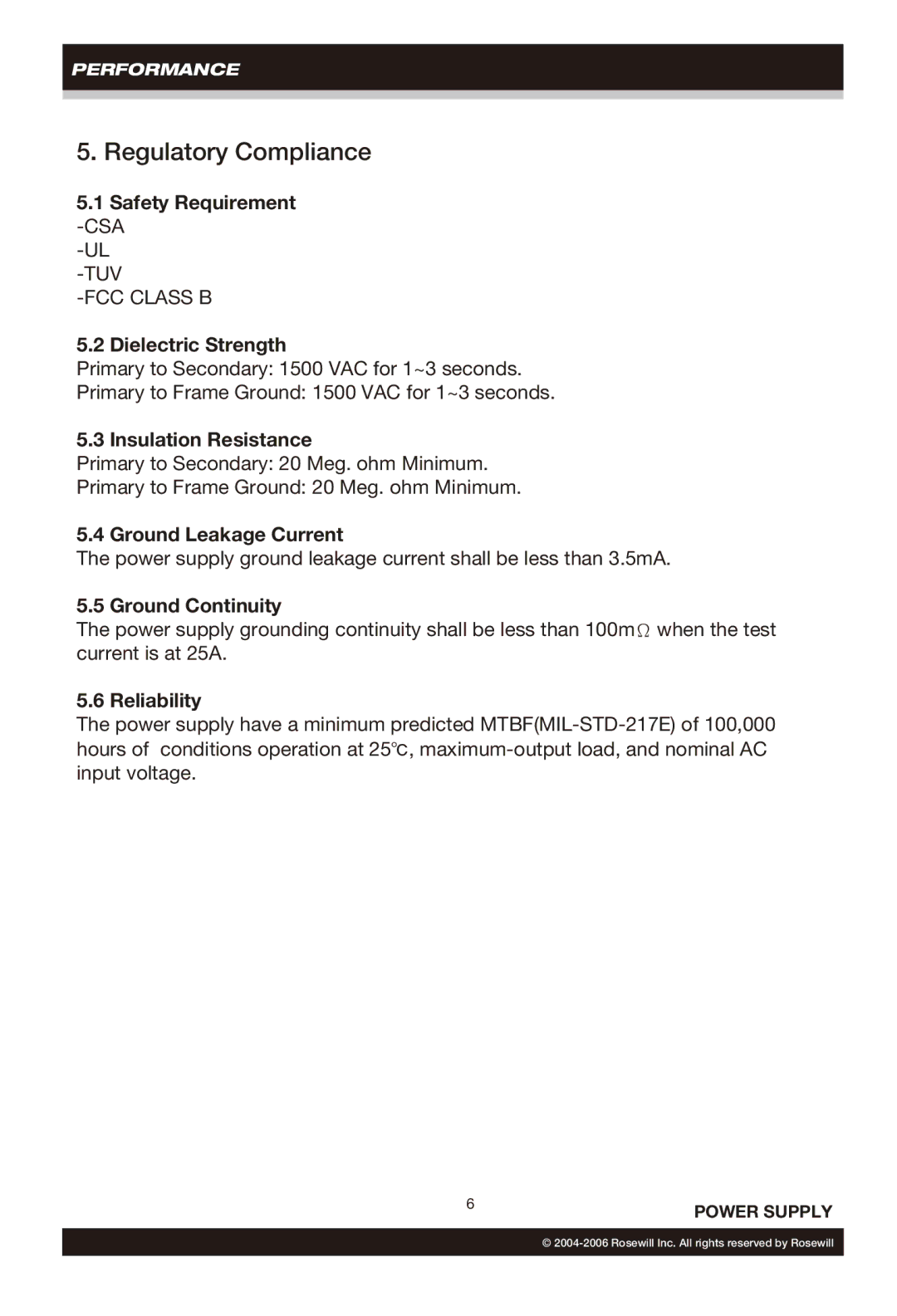 Rosewill RP500-2-S, RP550-2-S user manual Regulatory Compliance 