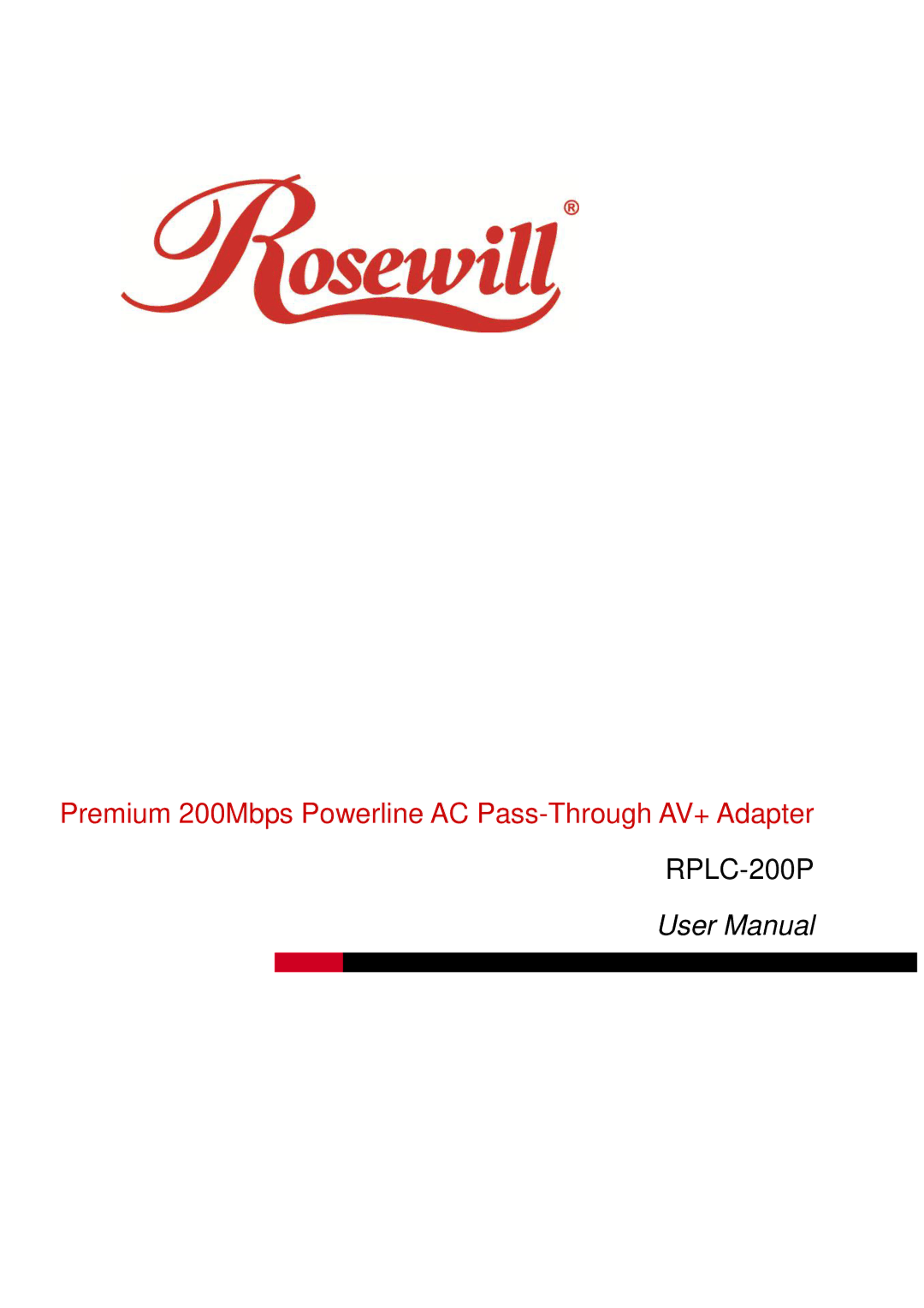 Rosewill RPLC-200P user manual 