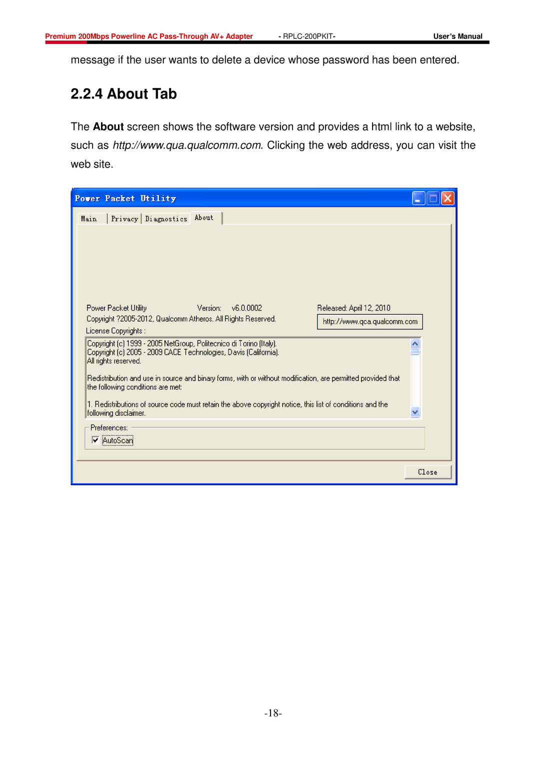 Rosewill RPLC-200P user manual About Tab 