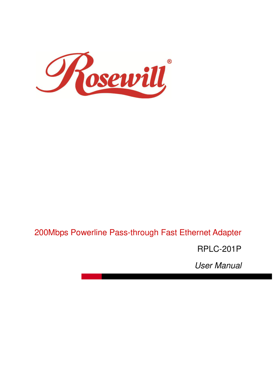 Rosewill RPLC-201P user manual 