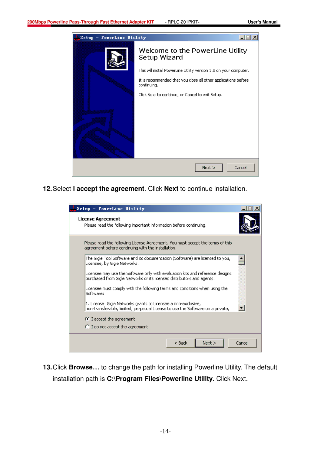 Rosewill user manual RPLC-201PKIT 