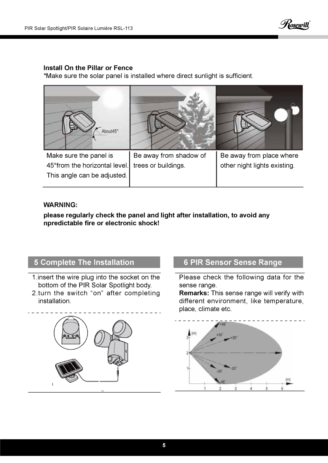 Rosewill RSL-113 user manual Complete The Installation 