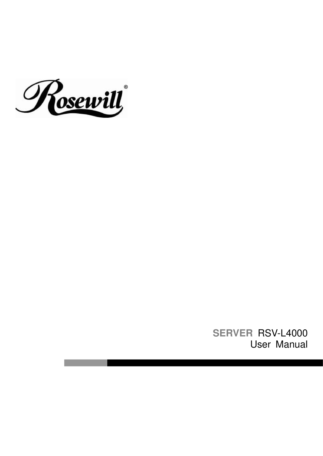 Rosewill RSV-L4000 user manual 