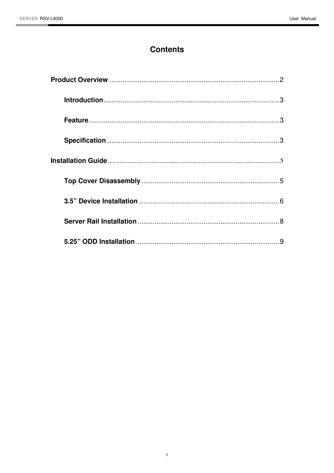 Rosewill RSV-L4000 user manual Contents 