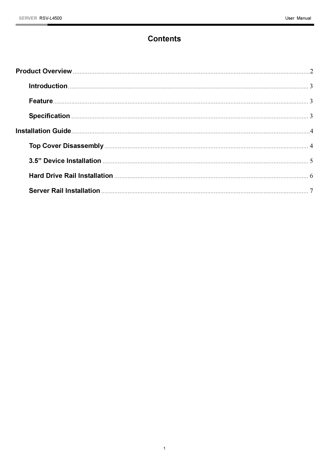 Rosewill RSV-L4500 user manual Contents 