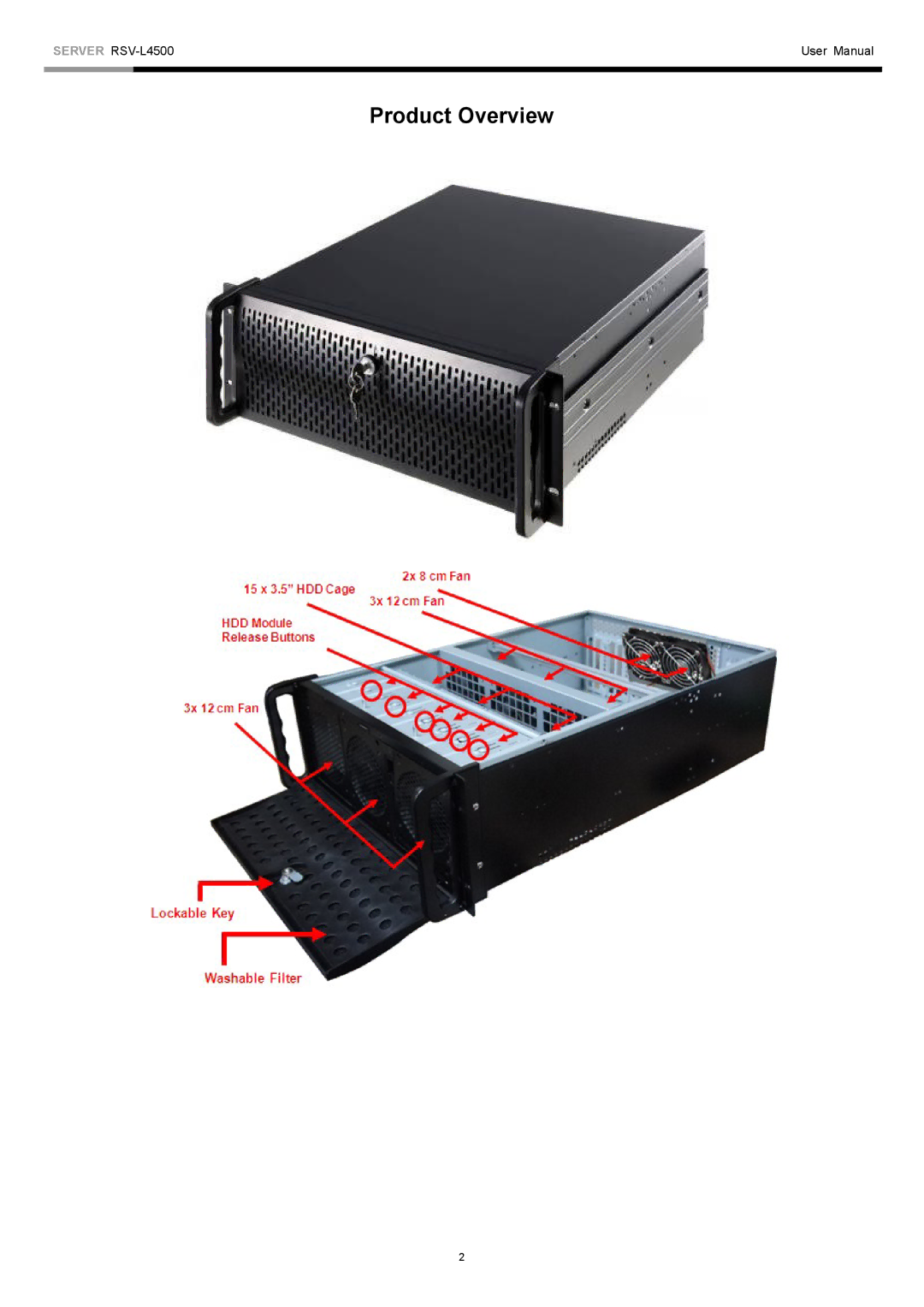 Rosewill RSV-L4500 user manual Product Overview 