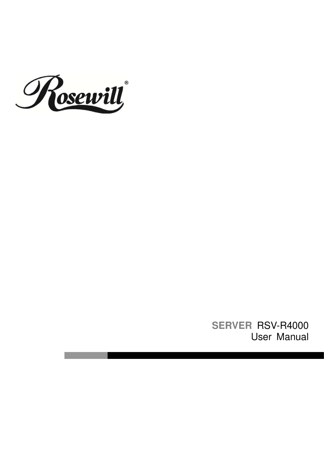 Rosewill RSV-R4000 user manual 