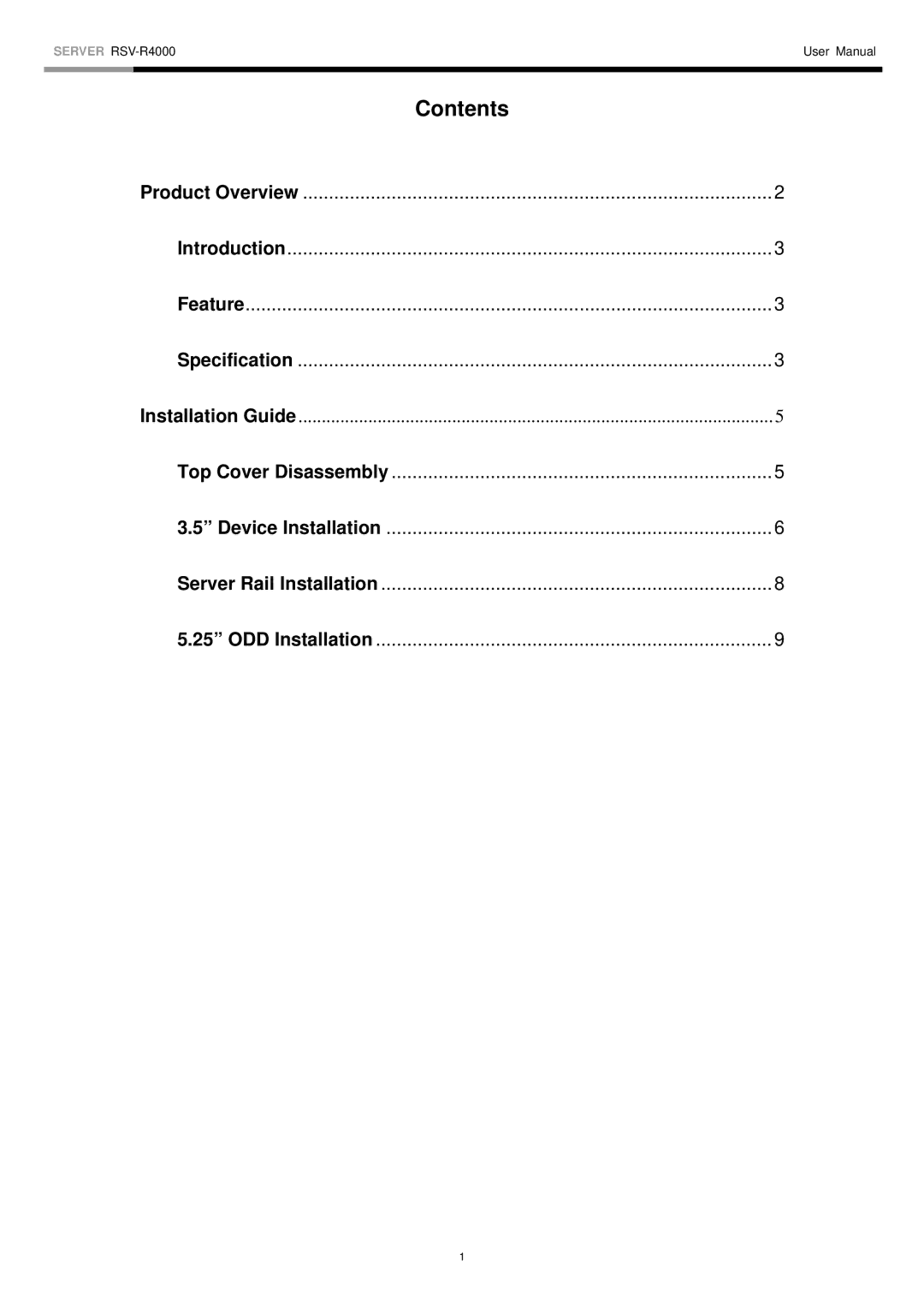 Rosewill RSV-R4000 user manual Contents 