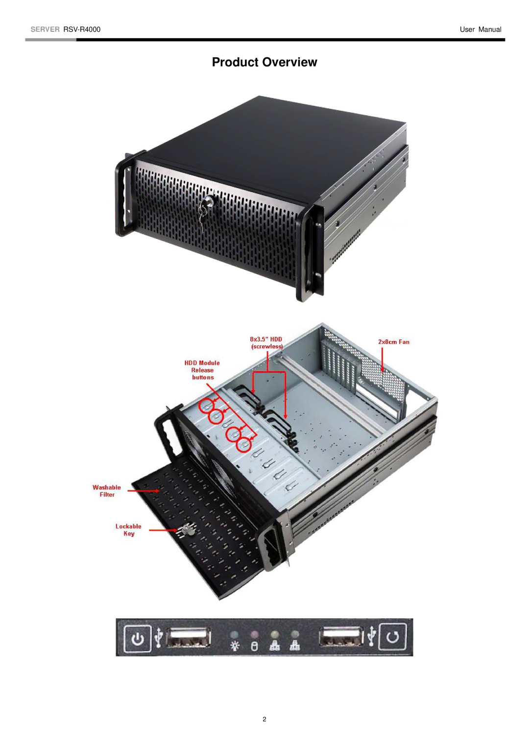 Rosewill RSV-R4000 user manual Product Overview 