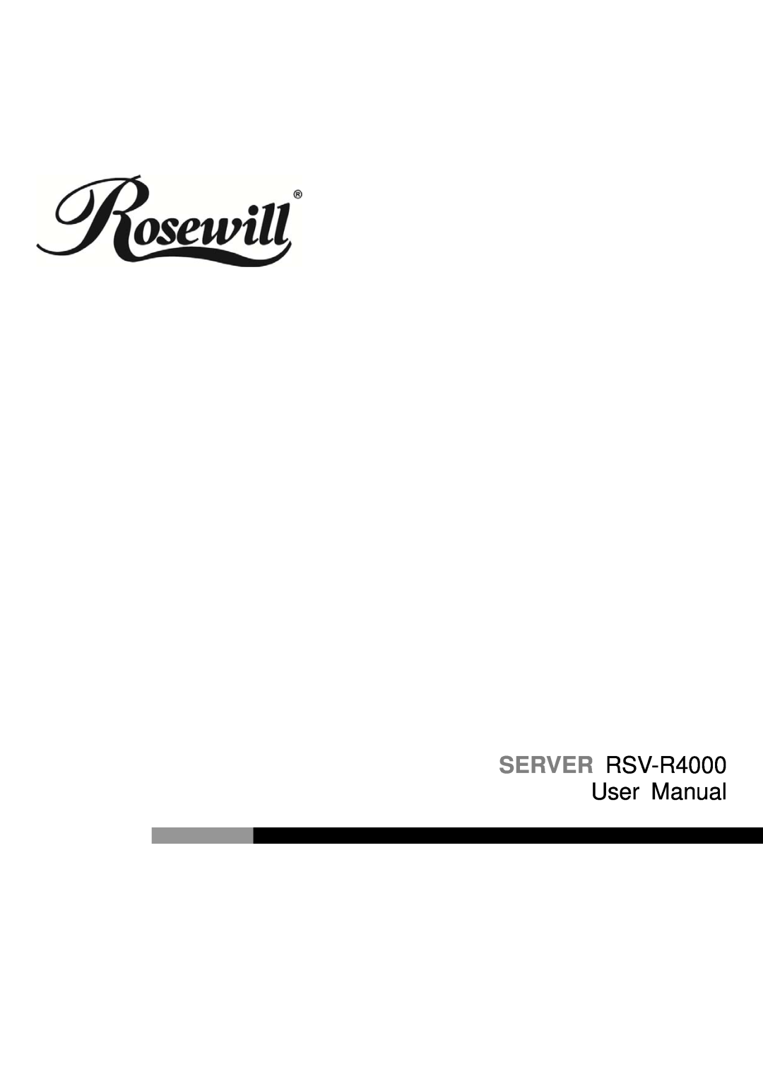 Rosewill RSV-R4000 user manual 