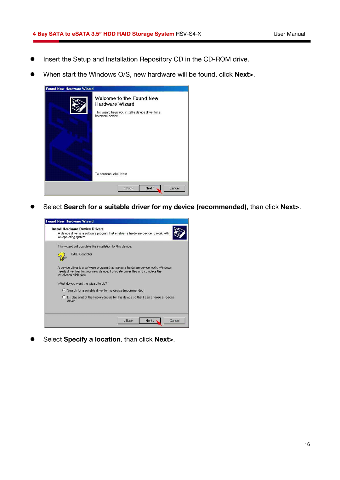 Rosewill user manual Bay Sata to eSATA 3.5 HDD RAID Storage System RSV-S4-X 