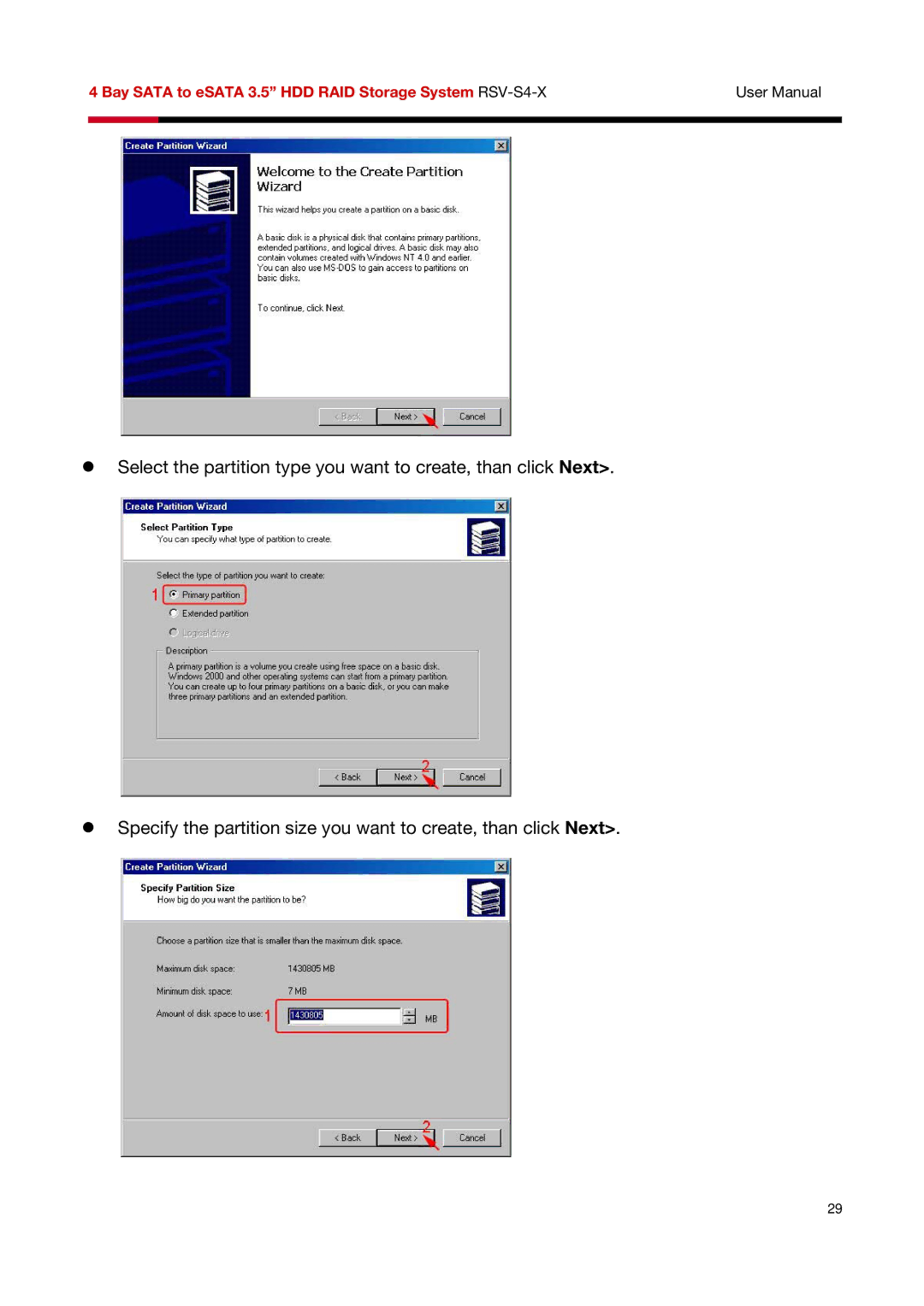 Rosewill user manual Bay Sata to eSATA 3.5 HDD RAID Storage System RSV-S4-X 