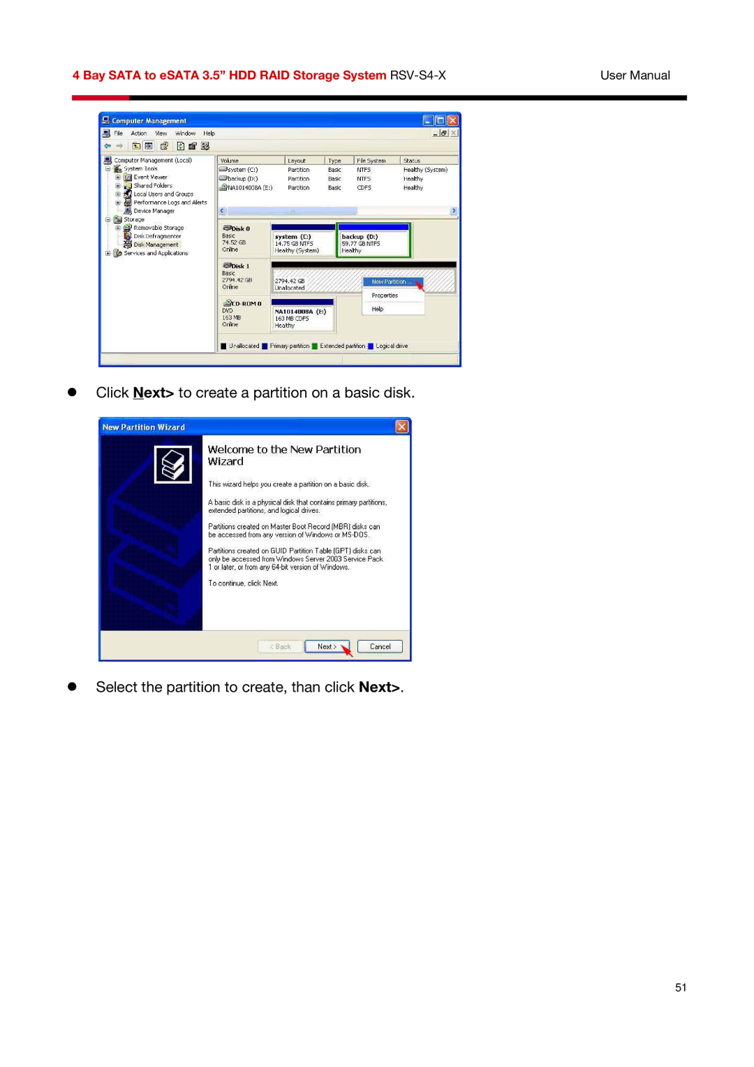 Rosewill user manual Bay Sata to eSATA 3.5 HDD RAID Storage System RSV-S4-X 