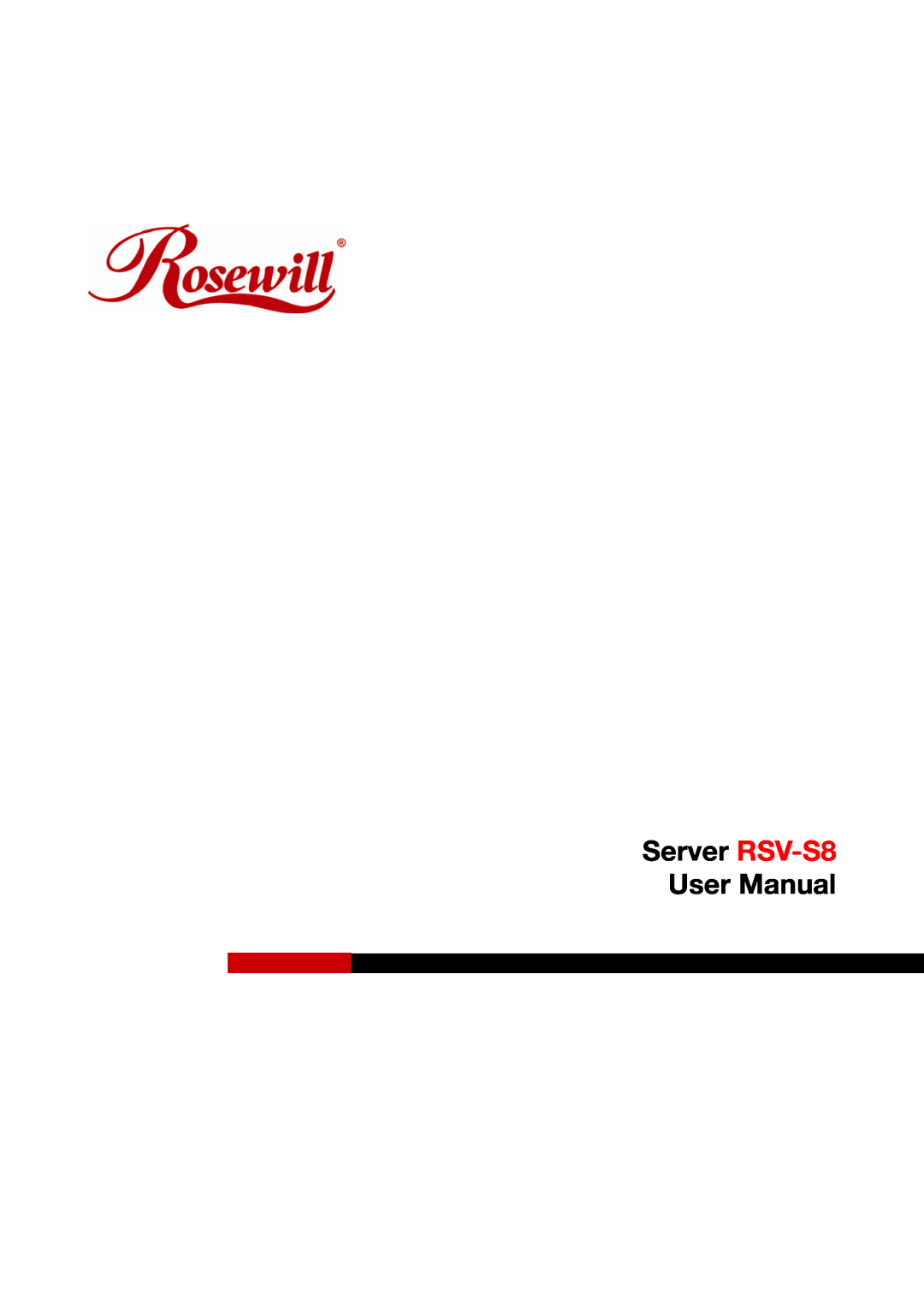 Rosewill user manual Server RSV-S8 User Manual 