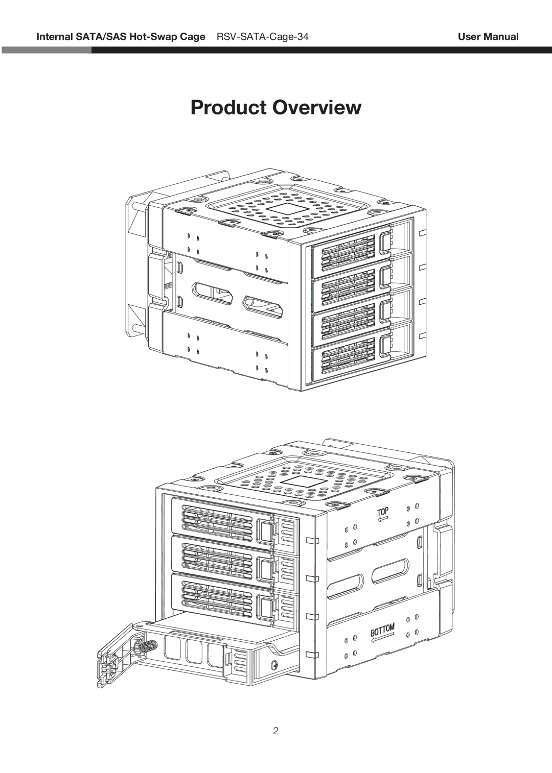 Rosewill RSV-SATA-Cage-34 user manual Product Overview 