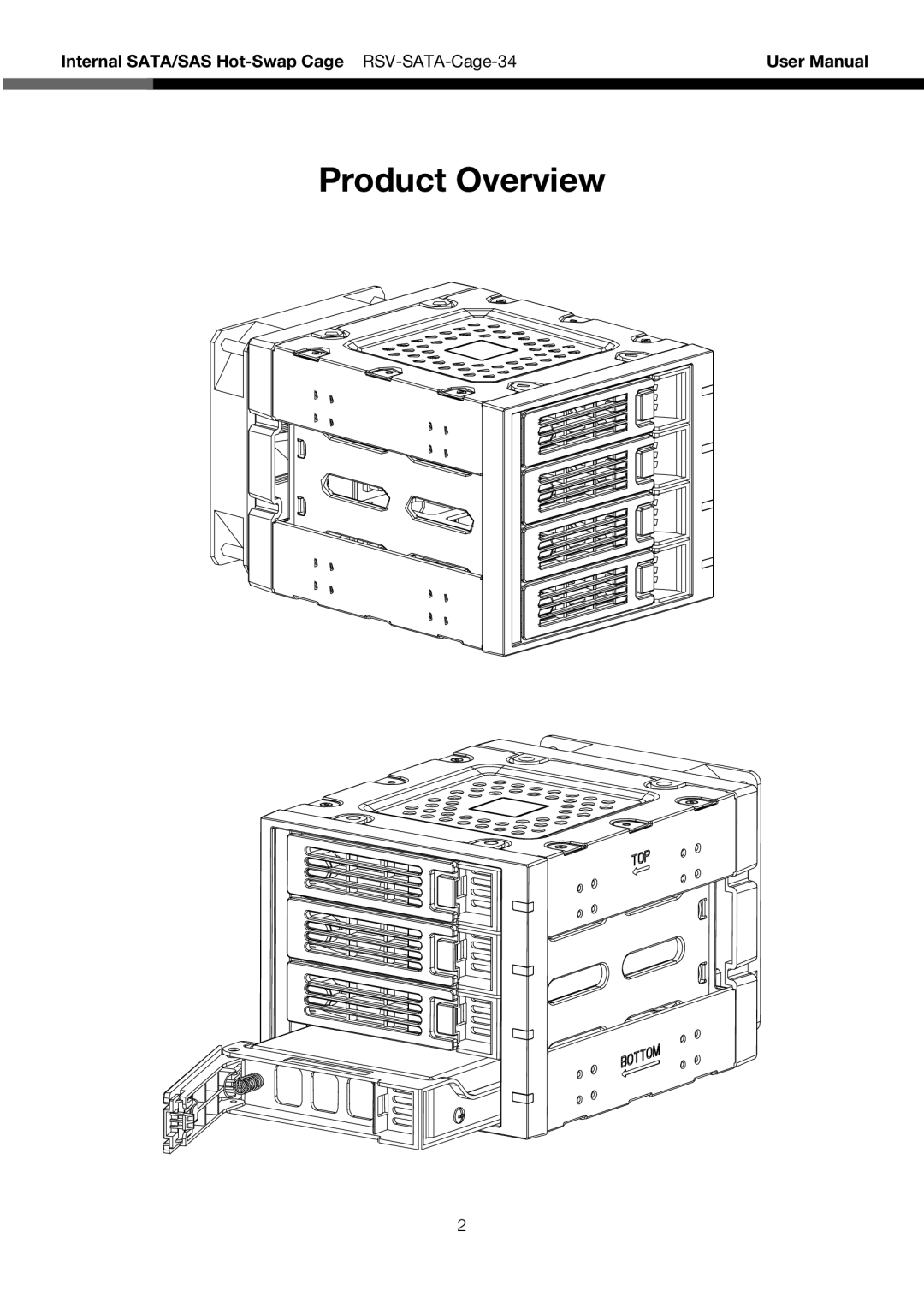 Rosewill user manual Product Overview, Internal SATA/SAS Hot-SwapCage RSV-SATA-Cage-34 