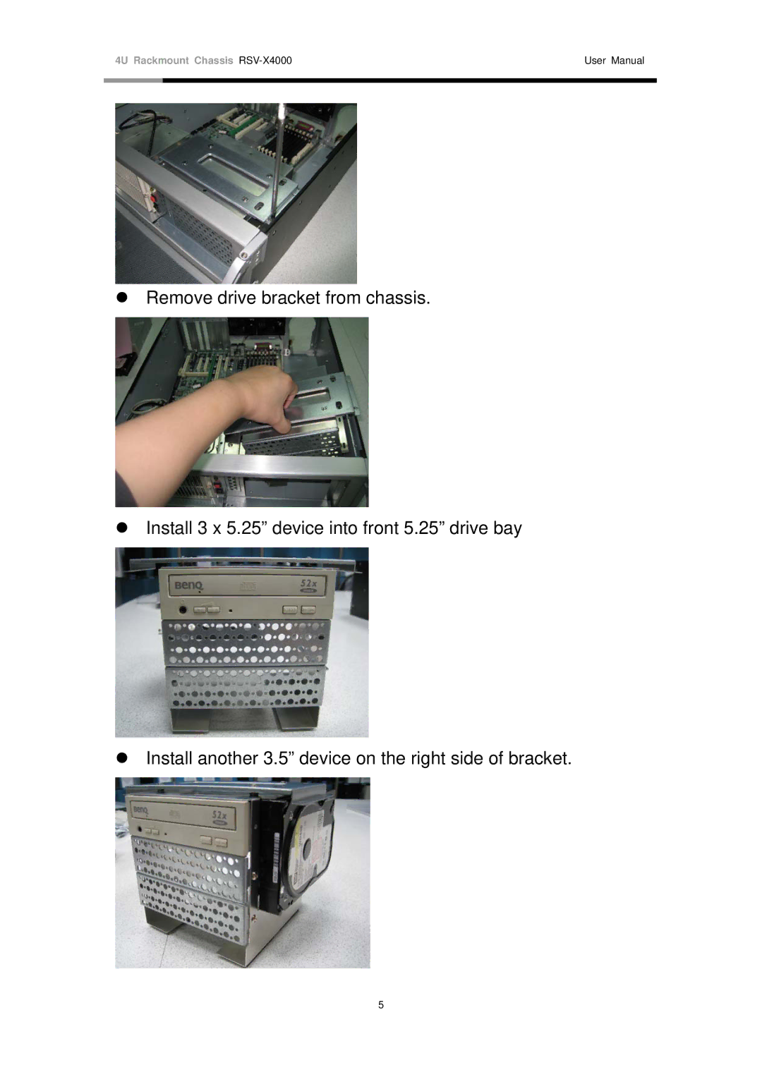 Rosewill user manual 4U Rackmount Chassis RSV-X4000 