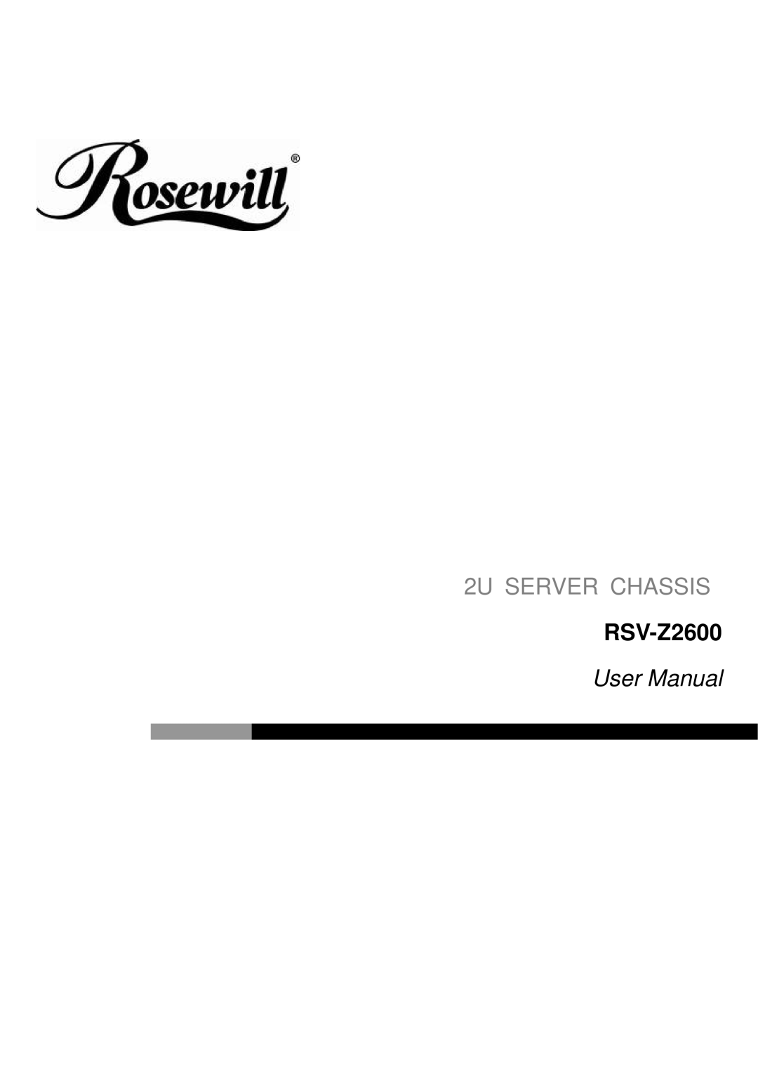 Rosewill RSV-Z2600 user manual 