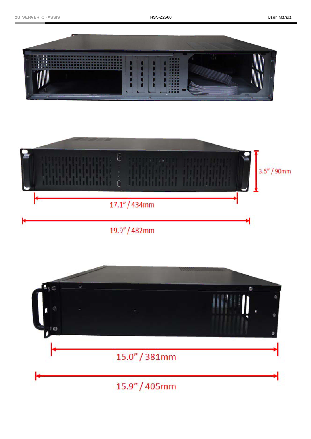 Rosewill RSV-Z2600 user manual 2U Server Chassis 