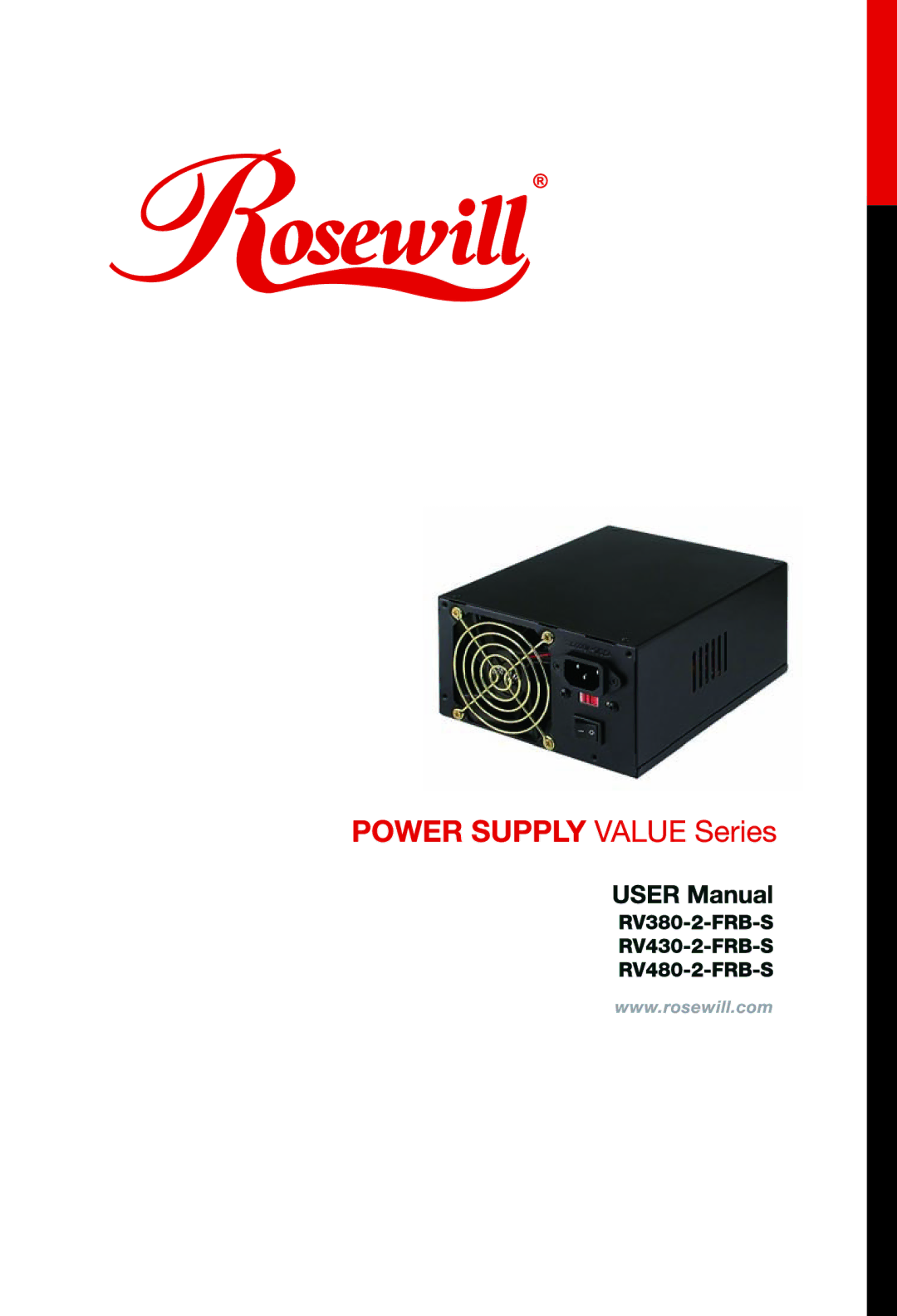 Rosewill RV380-2-FRB-S manual 