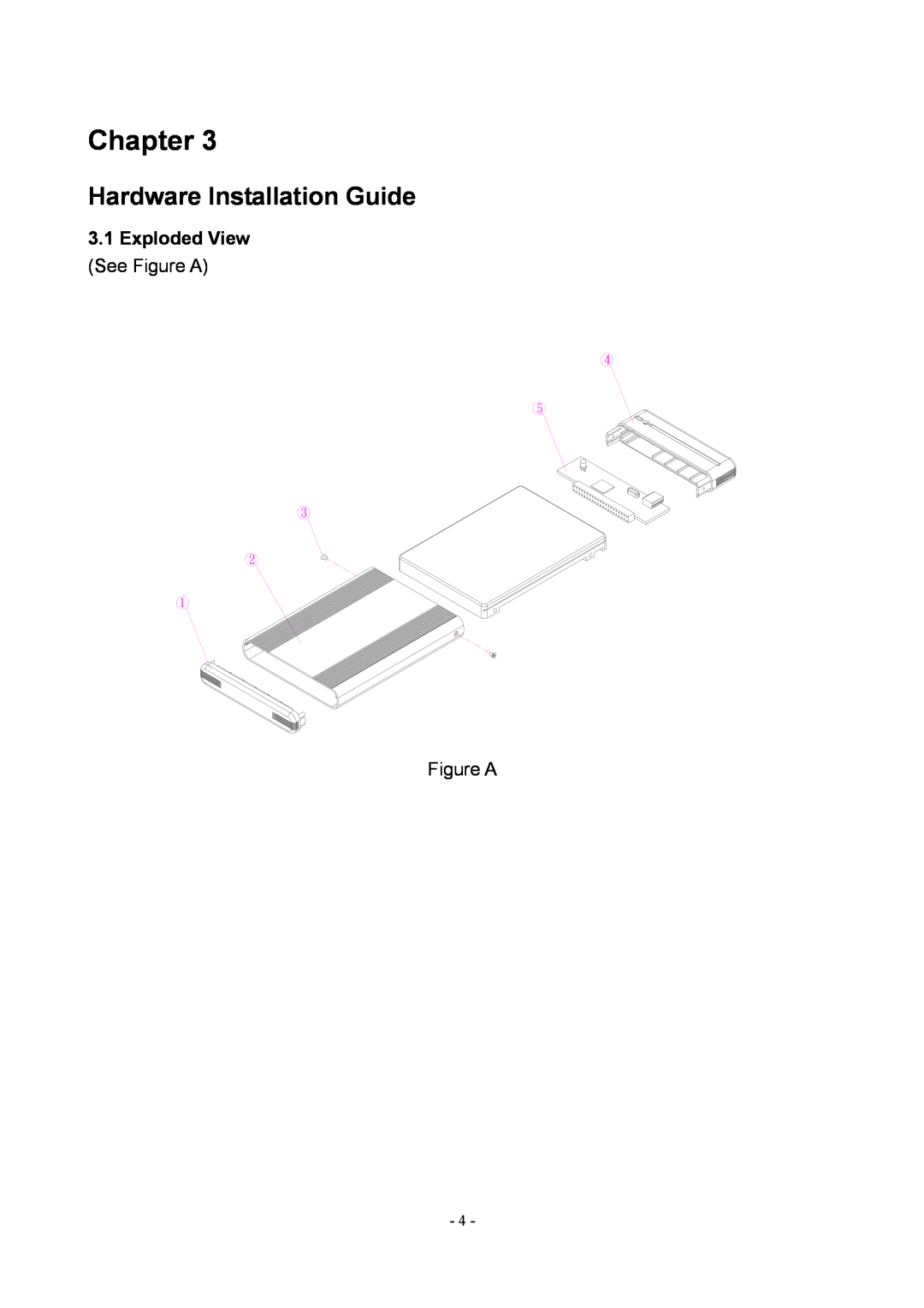 Rosewill RX20-U2 user manual Hardware Installation Guide, Exploded View See Figure A, Chapter 