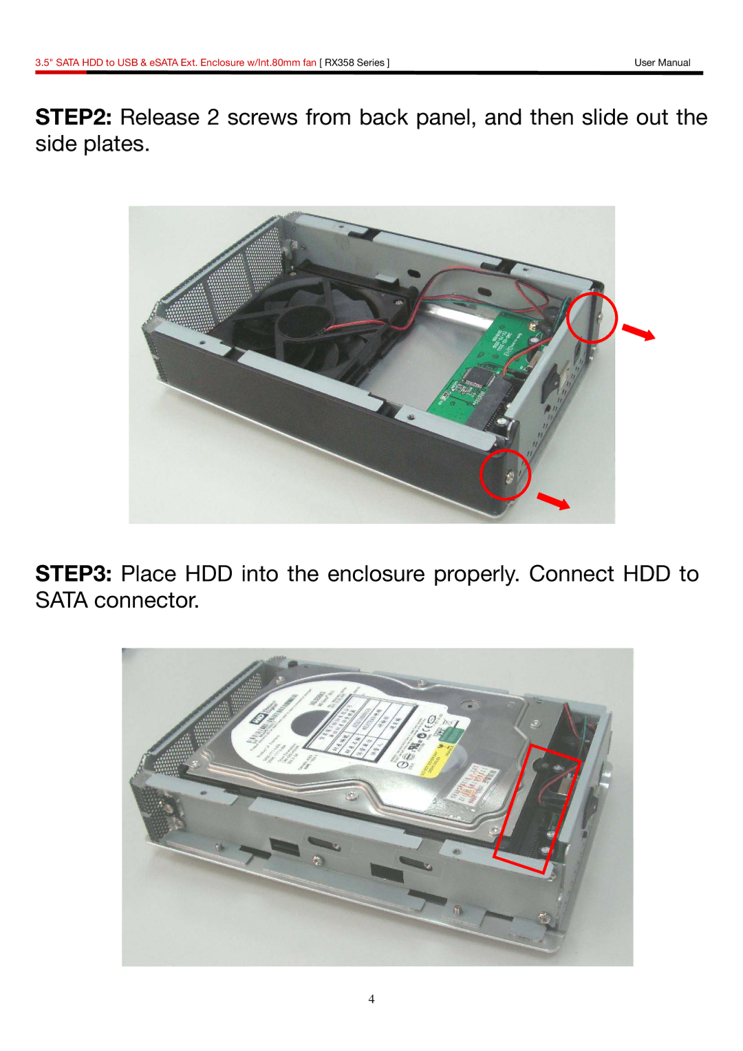 Rosewill RX358 user manual 