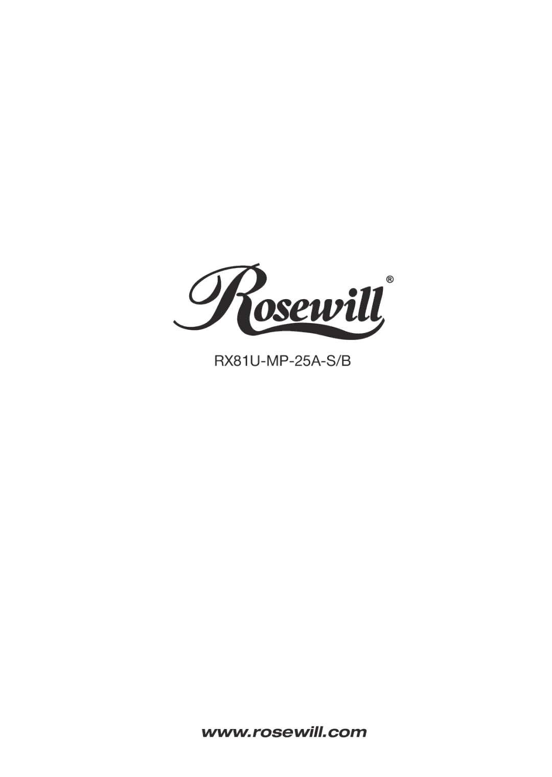 Rosewill RX81U-MP-25A-S/B user manual 