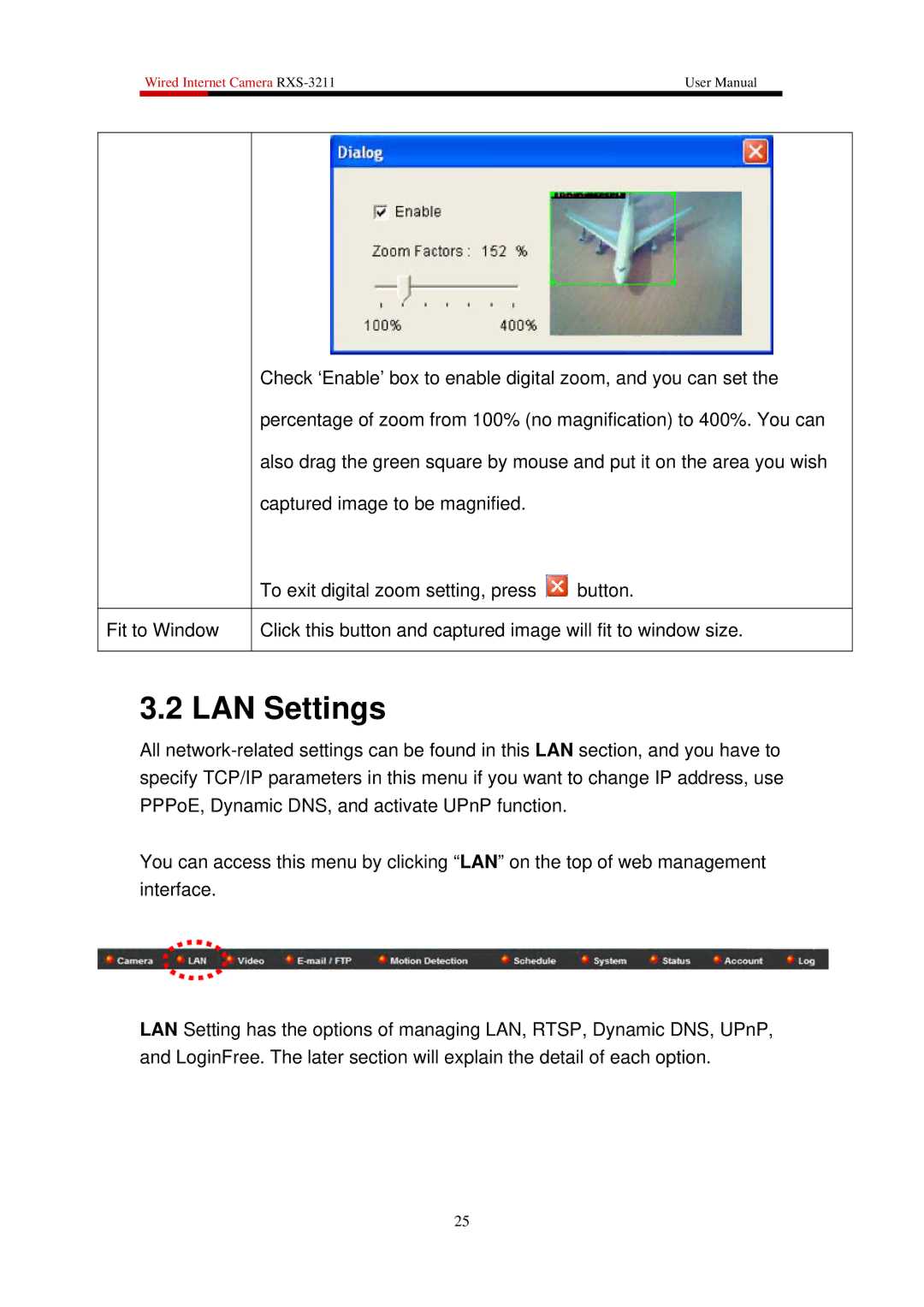 Rosewill RXS-3211 user manual LAN Settings 