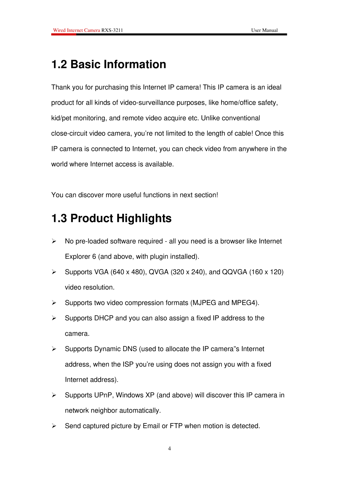 Rosewill RXS-3211 user manual Basic Information, Product Highlights 