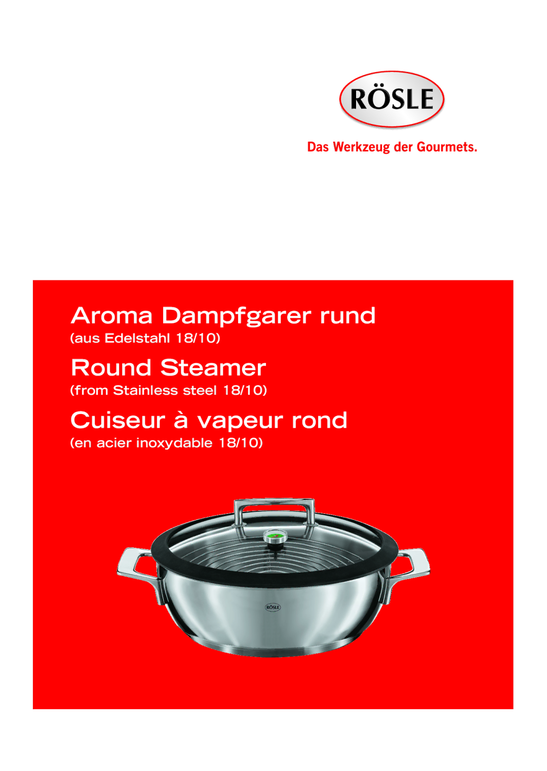 Rosle 91373 manual Aroma Dampfgarer rund 