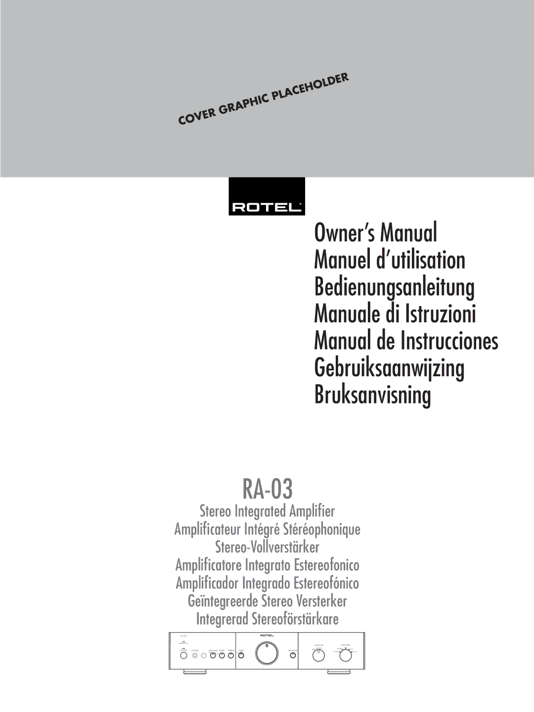 Rotel RA-03 owner manual 