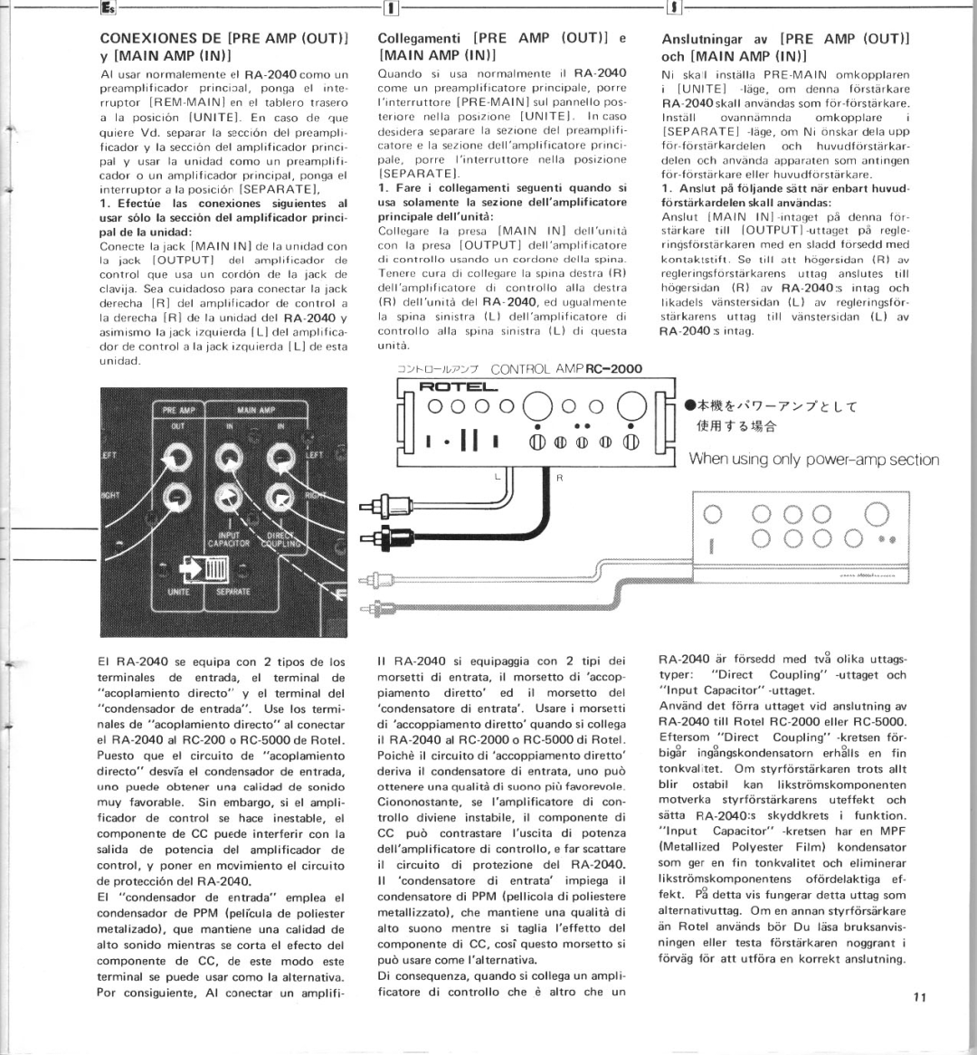 Rotel RA-2040 manual 