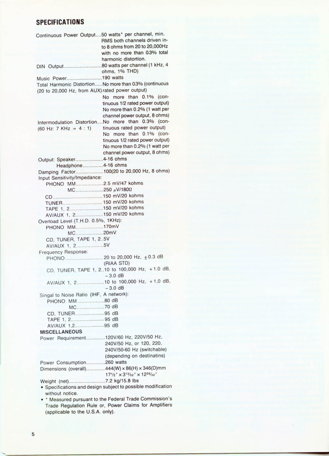 Rotel RA-840BX3 manual 