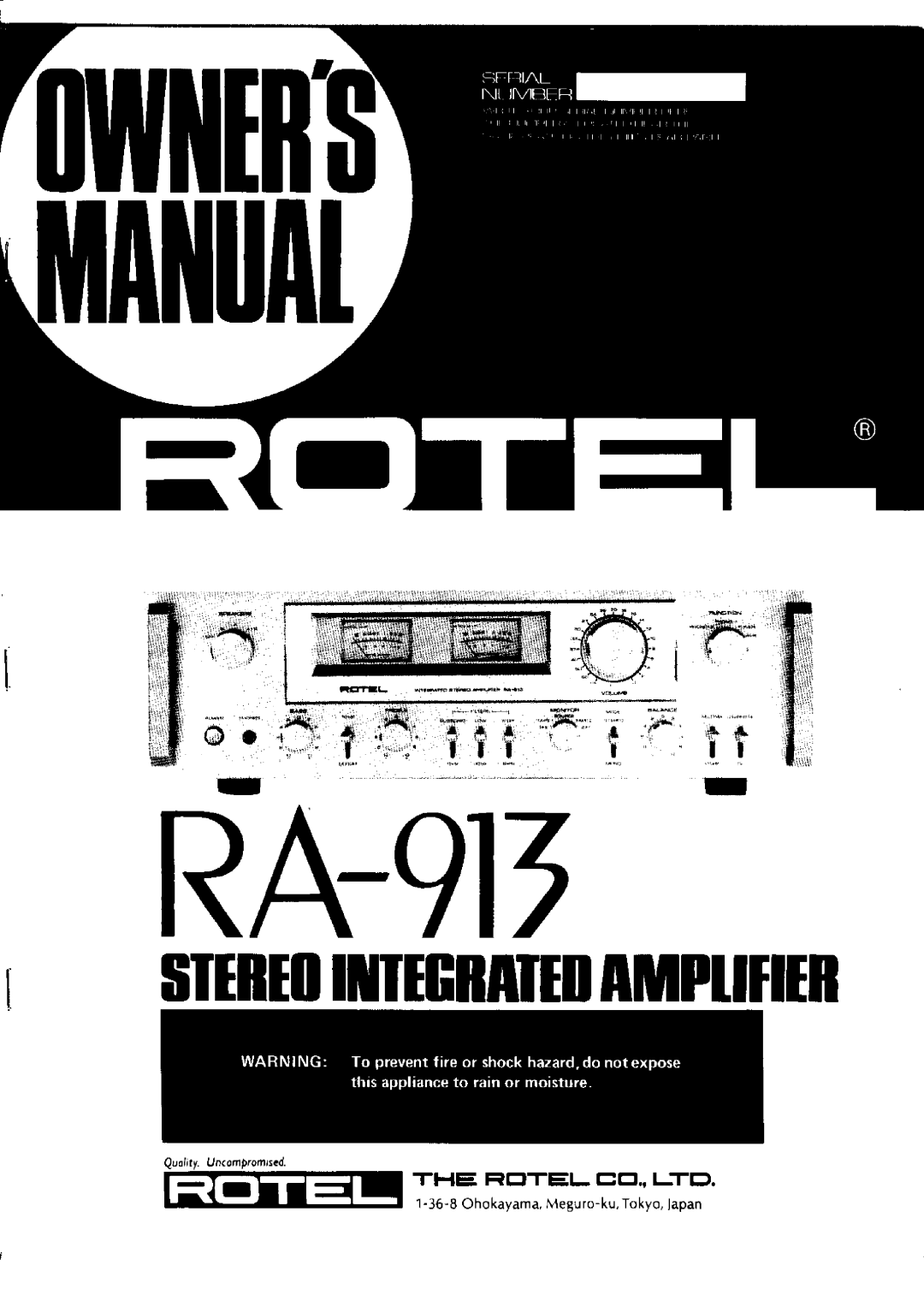 Rotel RA-913 manual 