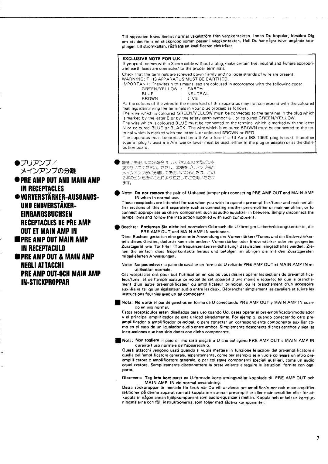 Rotel RA-913 manual 