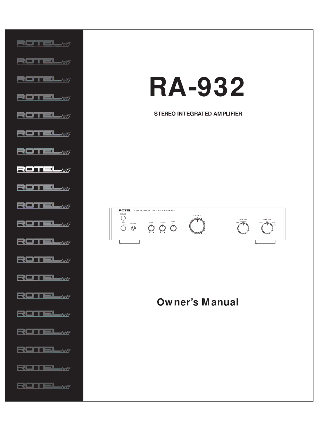 Rotel RA-932 owner manual 