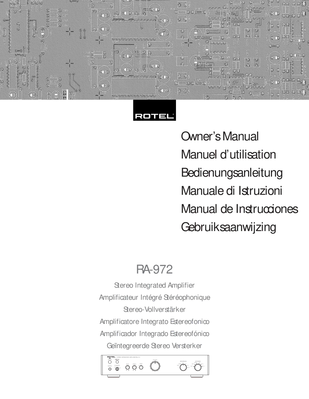 Rotel RA-972 owner manual 