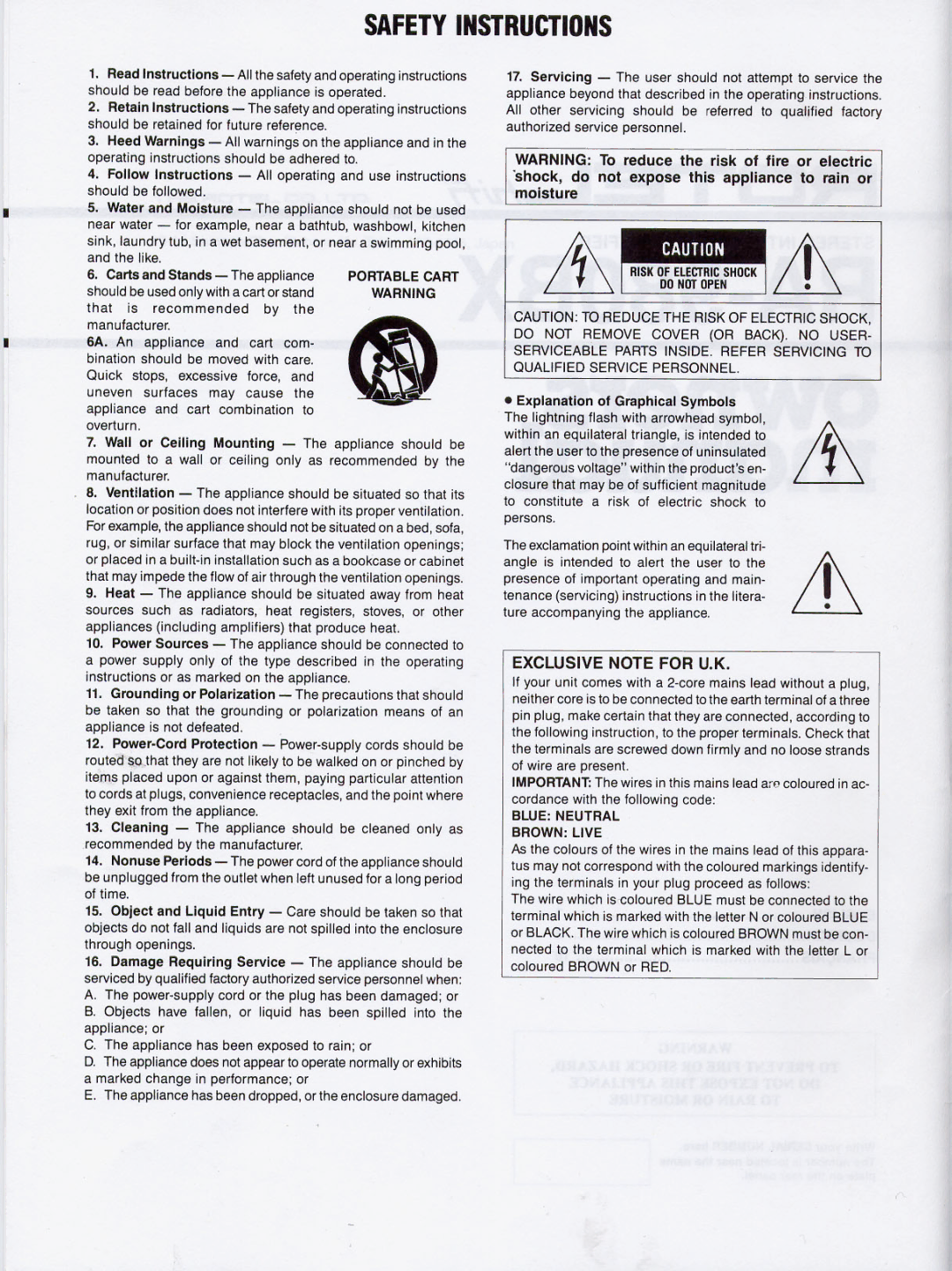 Rotel RA-980BX manual 