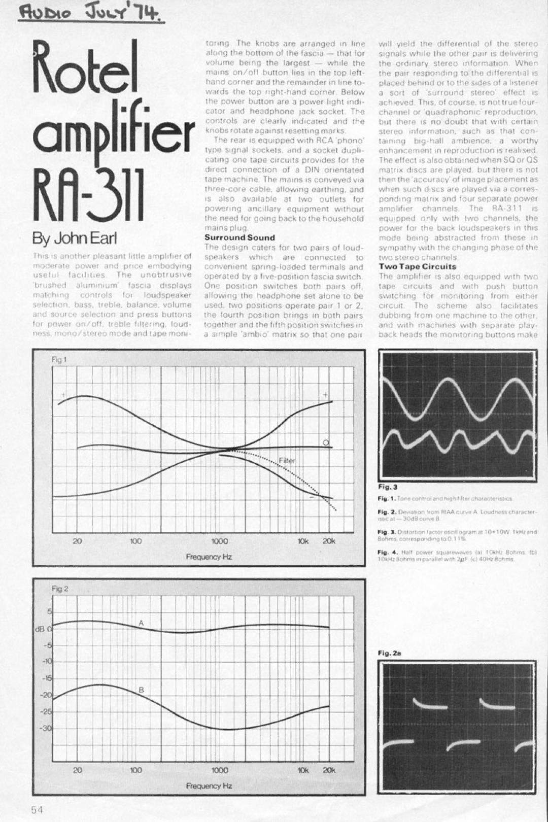 Rotel RA311 manual 