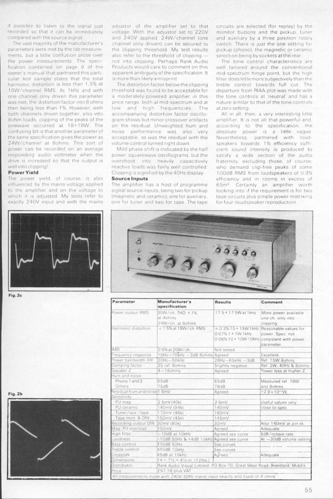 Rotel RA311 manual 