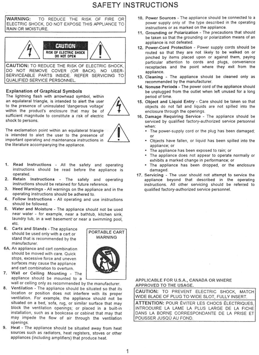 Rotel RA970BX manual 