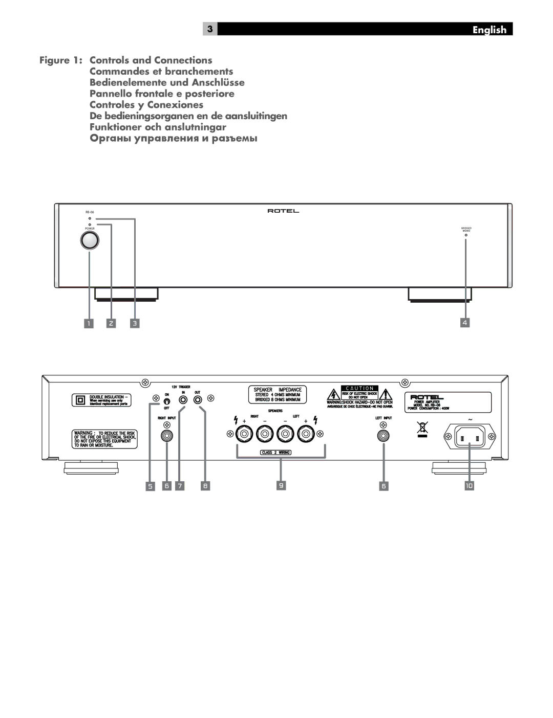 Rotel RB-06 owner manual $/0-1 &2$03#-4 $056#+1 