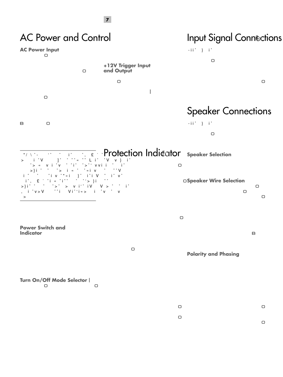 Rotel RB-1072 owner manual Speaker Connections, AC Power and Control, Input Signal Connections 