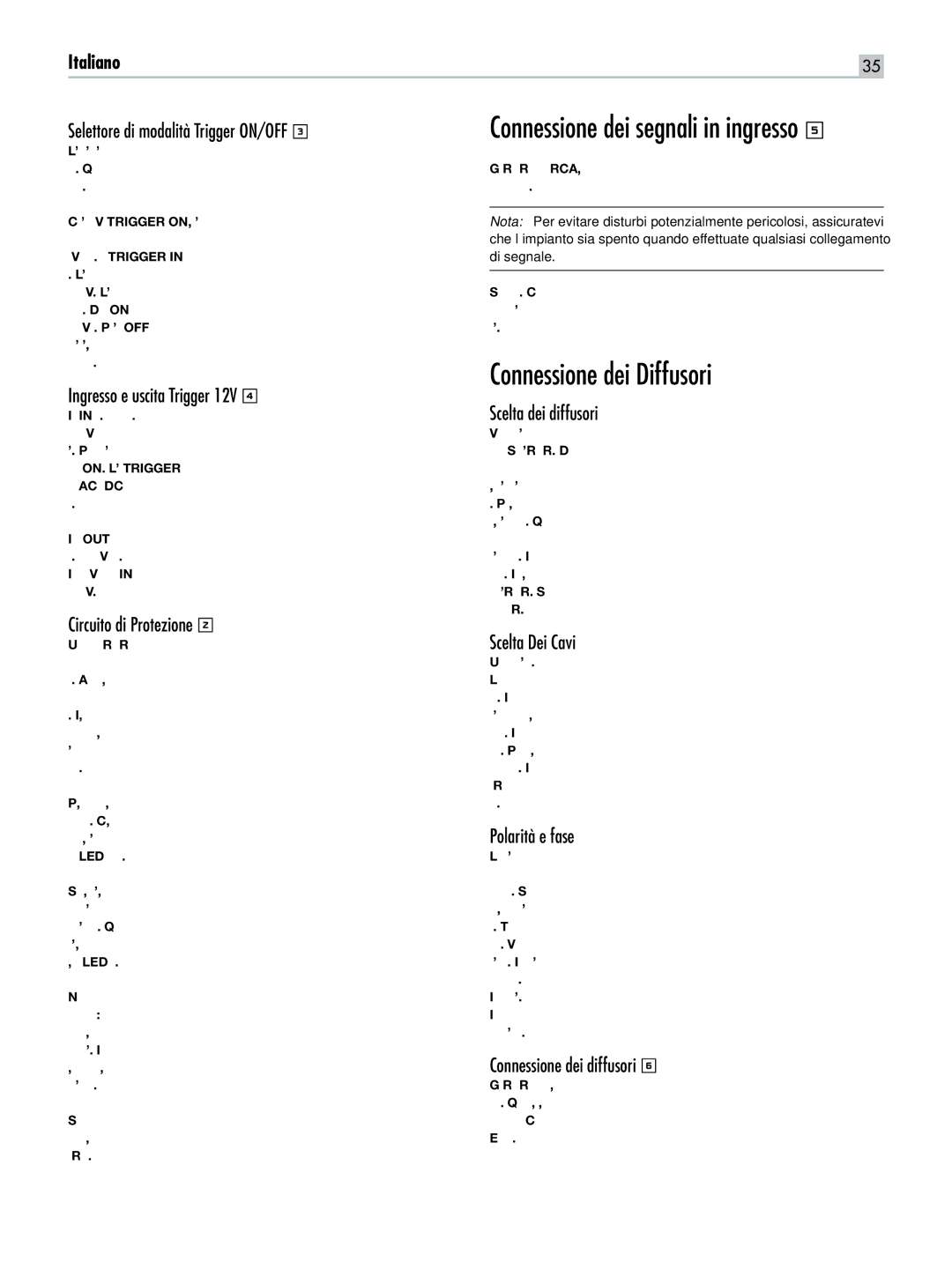 Rotel RB-1582, RB-1552 owner manual Connessione dei Diffusori 