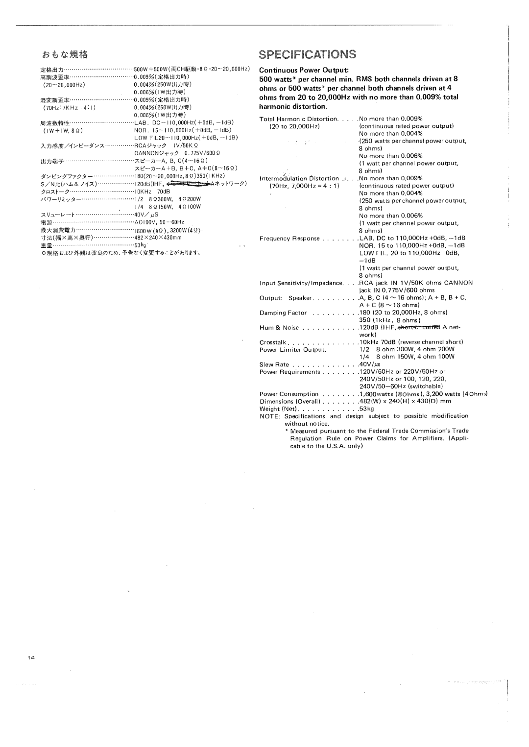 Rotel RB-5000 manual 