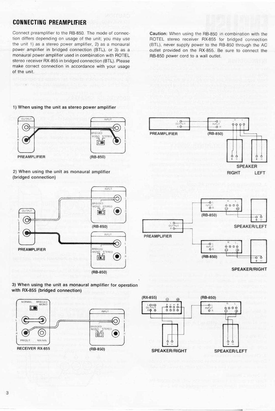 Rotel RB-850 manual 